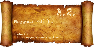 Megyesi Réka névjegykártya